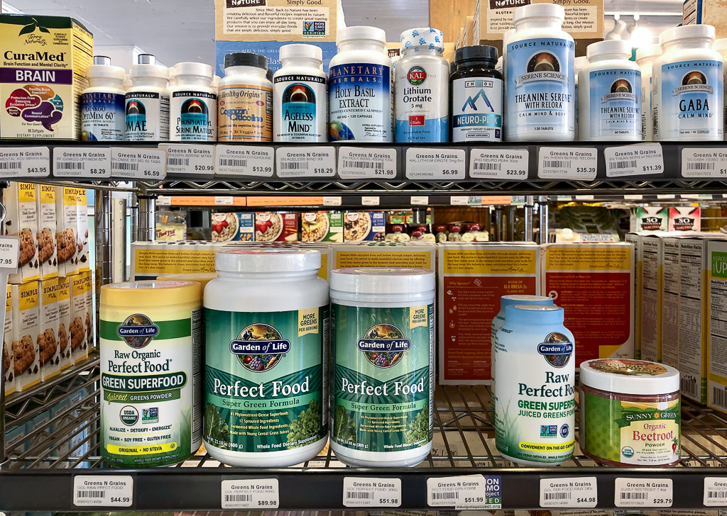 Vitamins and Supplements at Greens N Grains Natural Foods in Door County COVID response