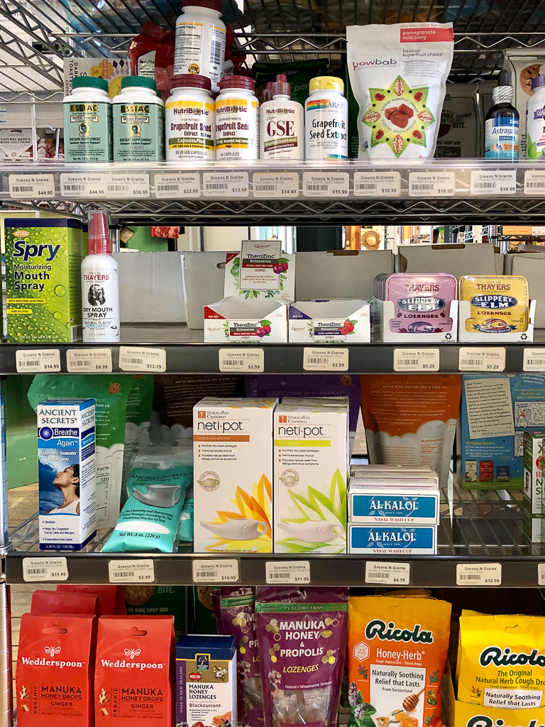 Vitamins and Supplements at Greens N Grains Natural Foods in Door County COVID response