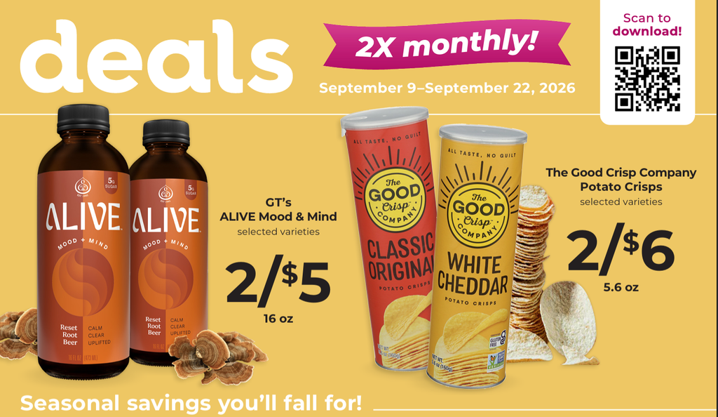 Monthly specials banner for bargain prices from September 9 through 22